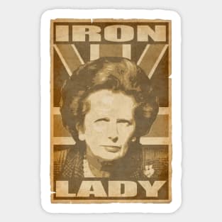 Margaret Thatcher Iron Lady Propaganda Poster Pop Art Sticker